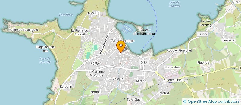 localisation de l'entreprise MONSIEUR JULIEN TOUSSAINT  CAMARET-SUR-MER