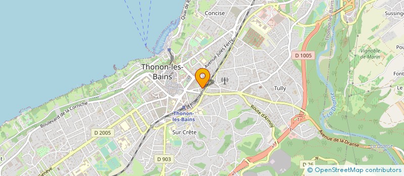 localisation de l'entreprise MONSIEUR JULIEN TOUVENT à THONON-LES-BAINS