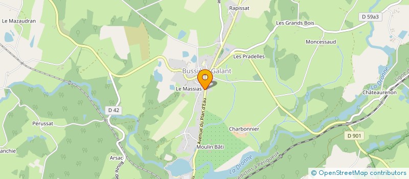 localisation de l'entreprise MONSIEUR JULIEN VALAGEAS à BUSSIERE-GALANT