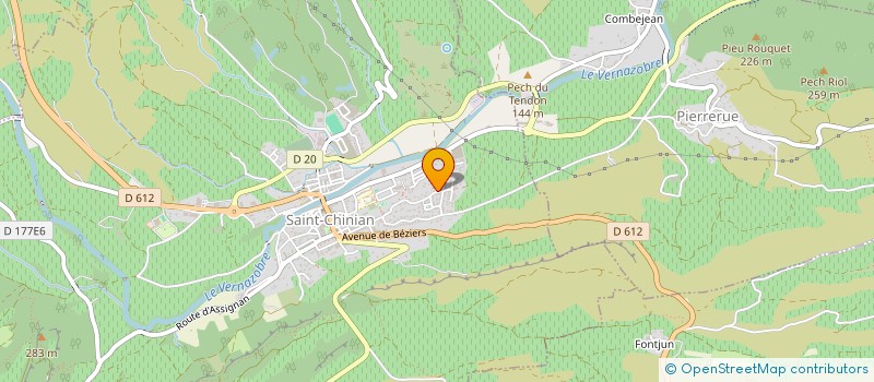 localisation de l'entreprise MONSIEUR JULIEN VALETTE  SAINT-CHINIAN