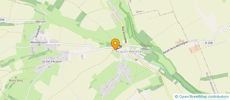 localisation de l'entreprise MONSIEUR JULIEN VANDENBOSSCHE  ACQUIN-WESTBECOURT