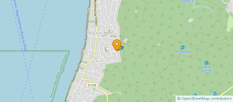 localisation de l'entreprise MONSIEUR JULIEN VANHOVE à LA TESTE-DE-BUCH