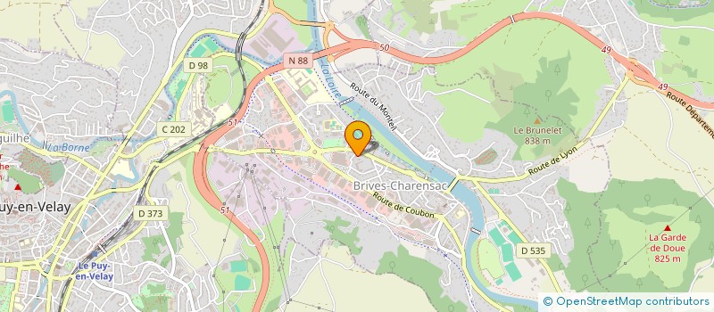 localisation de l'entreprise MONSIEUR JULIEN VEDRUNE  BRIVES-CHARENSAC
