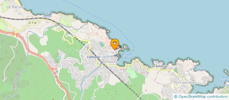 localisation de l'entreprise MONSIEUR JULIEN VERDAGUER  COLLIOURE