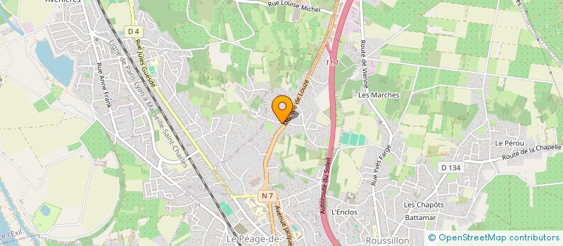 localisation de l'entreprise MONSIEUR JULIEN VERON  LE PEAGE-DE-ROUSSILLON