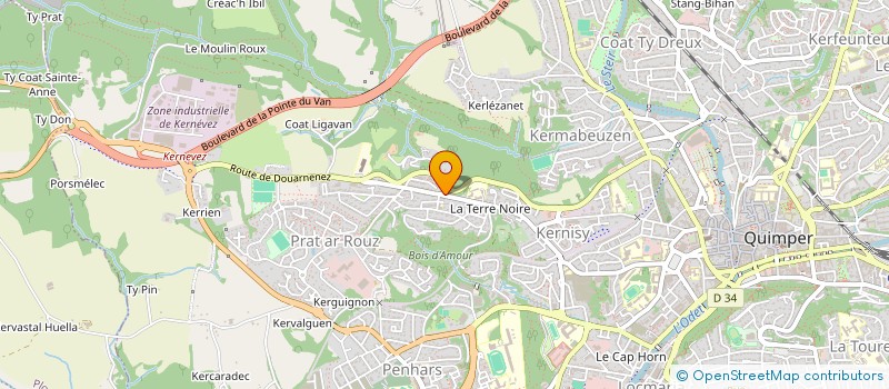 localisation de l'entreprise MONSIEUR JUNFENG DENG à QUIMPER