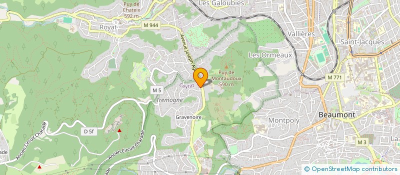 localisation de l'entreprise MONSIEUR JUNIOR JOYANT  CEYRAT