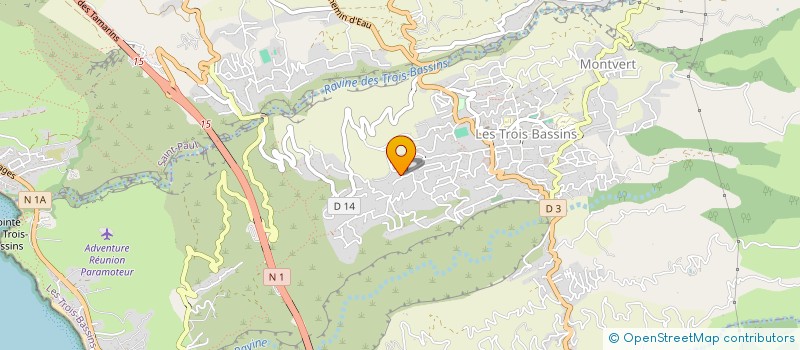 localisation de l'entreprise MONSIEUR JUSTIN AURE  LES TROIS BASSINS