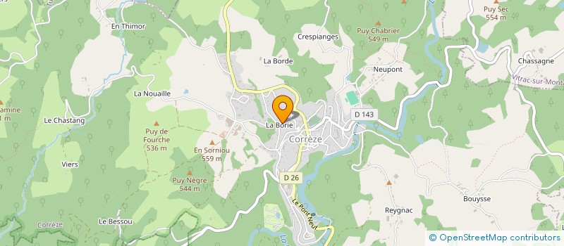 localisation de l'entreprise MONSIEUR JUSTIN BEAUGRAND  CORREZE