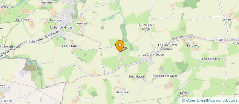 localisation de l'entreprise MONSIEUR JUSTIN BERNARD  TREBRIVAN