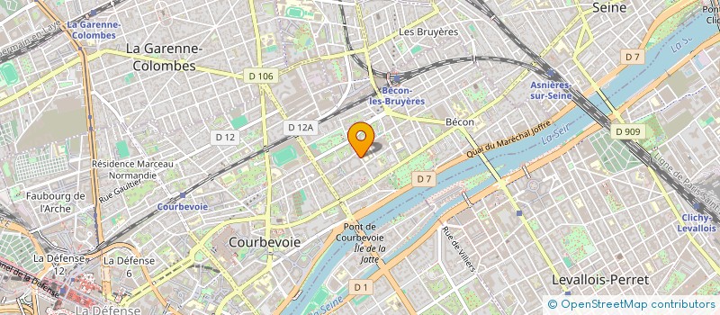 localisation de l'entreprise MONSIEUR JUSTIN BOLLET  COURBEVOIE