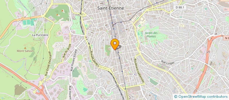 localisation de l'entreprise MONSIEUR JUSTIN DUVERNEY  SAINT-ETIENNE