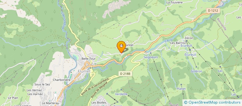 localisation de l'entreprise MONSIEUR JUSTIN GOBBO  FLUMET