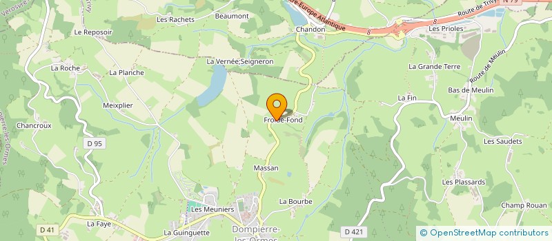 localisation de l'entreprise MONSIEUR JUSTIN GRIFFON  DOMPIERRE-LES-ORMES