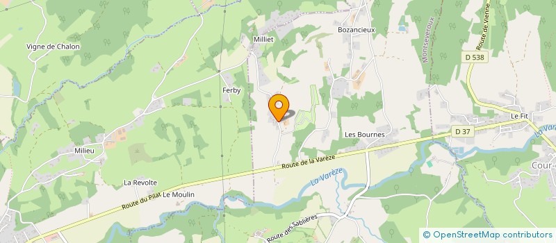 localisation de l'entreprise MONSIEUR JUSTIN GUILLET  MONTSEVEROUX