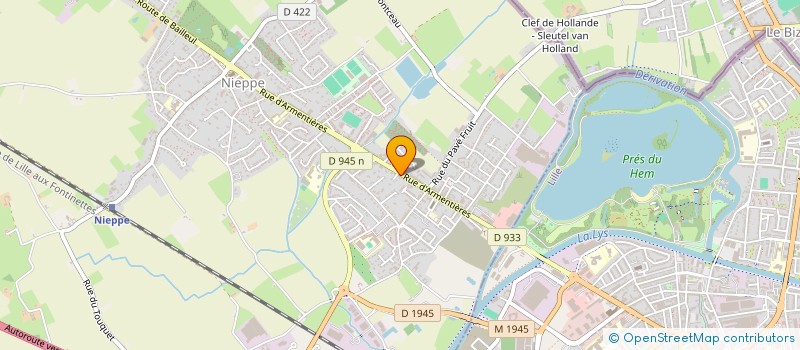 localisation de l'entreprise MONSIEUR JUSTIN HOUQUE  ARMENTIERES