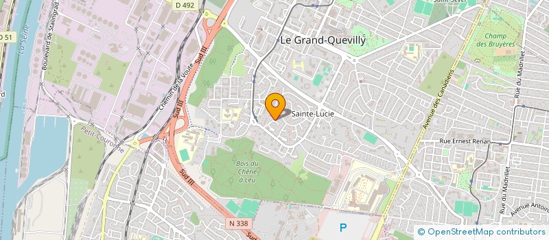 localisation de l'entreprise MONSIEUR JUSTIN LEGROS  LE GRAND-QUEVILLY