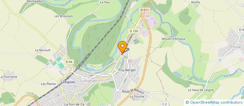 localisation de l'entreprise MONSIEUR JUSTIN LORIOUX  LUSIGNAN