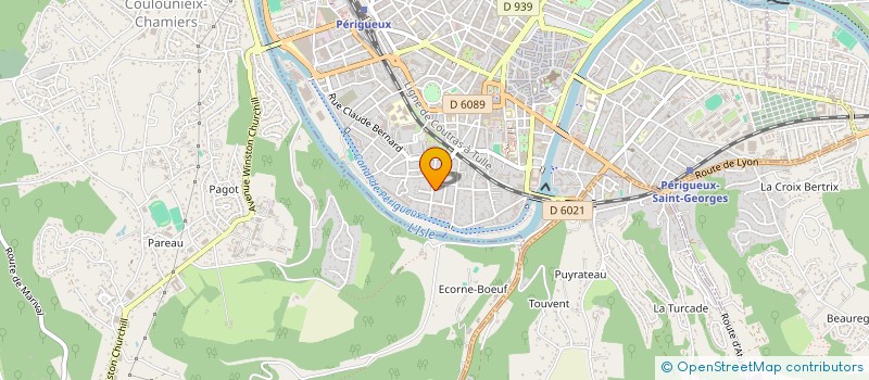 localisation de l'entreprise MONSIEUR JUSTIN MAHIEU  COULOUNIEIX-CHAMIERS