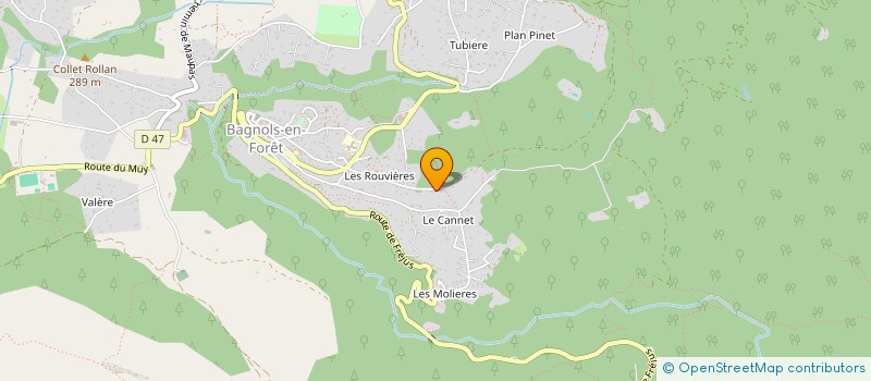 localisation de l'entreprise MONSIEUR JUSTIN SHEVLIN  BAGNOLS-EN-FORET