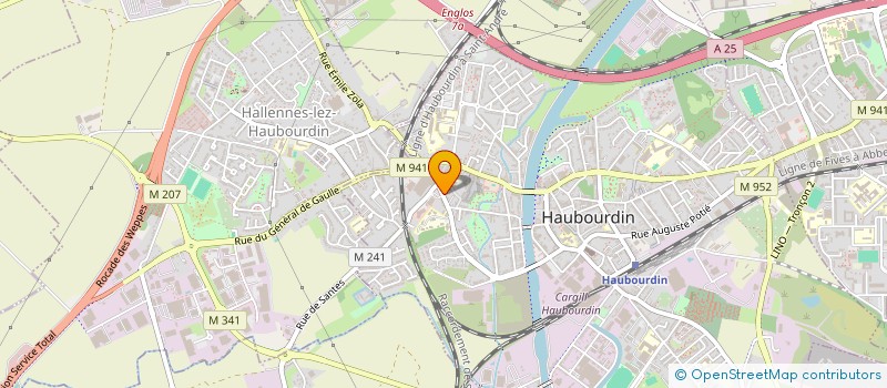 localisation de l'entreprise MONSIEUR JUSTIN ULUEL  HAUBOURDIN