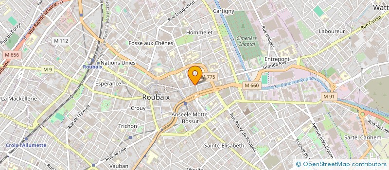 localisation de l'entreprise MONSIEUR KAAN BOZ  ROUBAIX