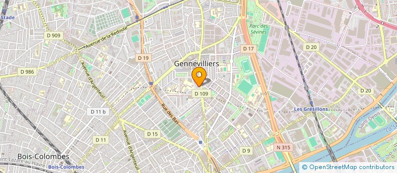 localisation de l'entreprise MONSIEUR KABA SAKHO à GENNEVILLIERS