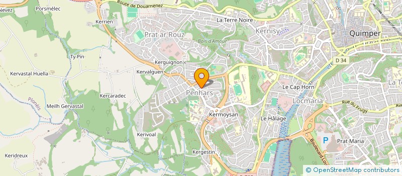 localisation de l'entreprise MONSIEUR KABIR AHMED  QUIMPER