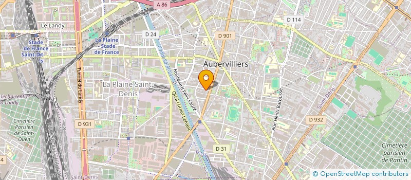 localisation de l'entreprise MONSIEUR KACI BELKAI  AUBERVILLIERS