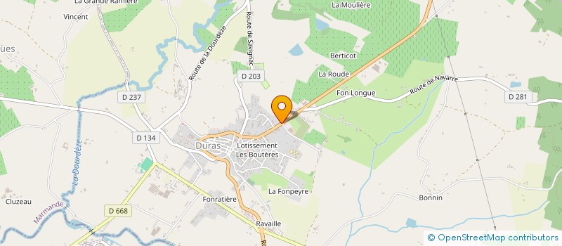 localisation de l'entreprise MONSIEUR KACOUTCHI BOUA  DURAS