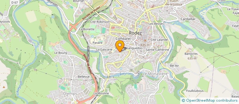 localisation de l'entreprise MONSIEUR KADDAIE DJEBALI  RODEZ