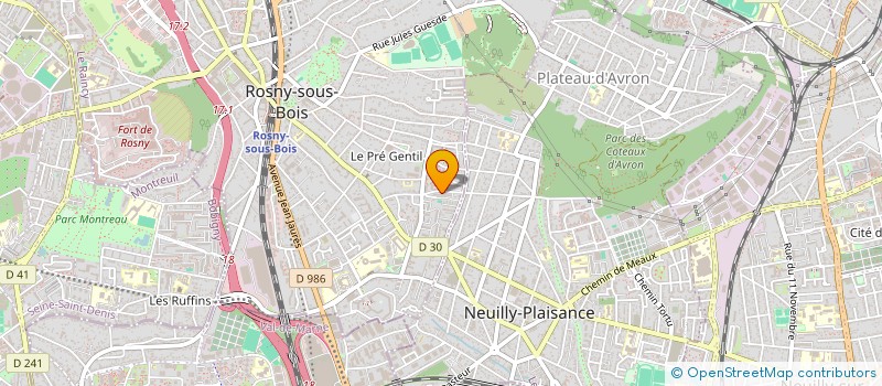 localisation de l'entreprise MONSIEUR KADIALY FADIGA à ROSNY-SOUS-BOIS