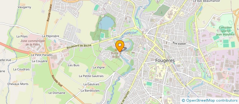 localisation de l'entreprise MONSIEUR KAELIG CHEVALIER  FOUGERES