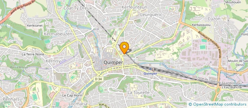 localisation de l'entreprise MONSIEUR KAIYAN GASTAL  QUIMPER