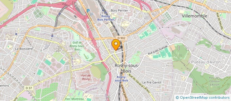 localisation de l'entreprise MONSIEUR KALILOU DOUCARA à ROSNY-SOUS-BOIS