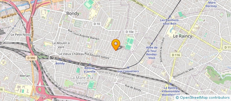 localisation de l'entreprise MONSIEUR KALILOU YATE  BONDY