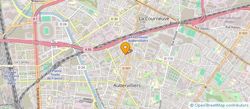 localisation de l'entreprise MONSIEUR KALOU DOUMBIA à LA COURNEUVE