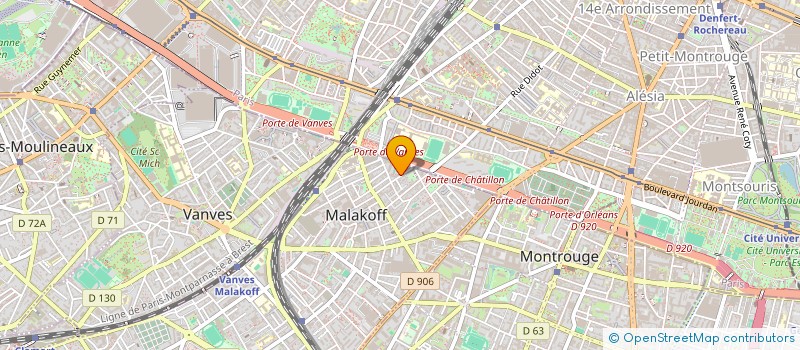 localisation de l'entreprise MONSIEUR KAMAL AOUAD  MALAKOFF