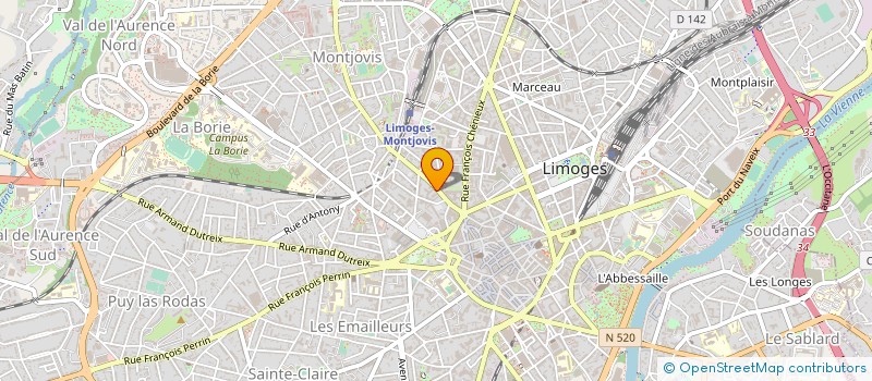 localisation de l'entreprise MONSIEUR KAMAL BOUTIRA à LIMOGES