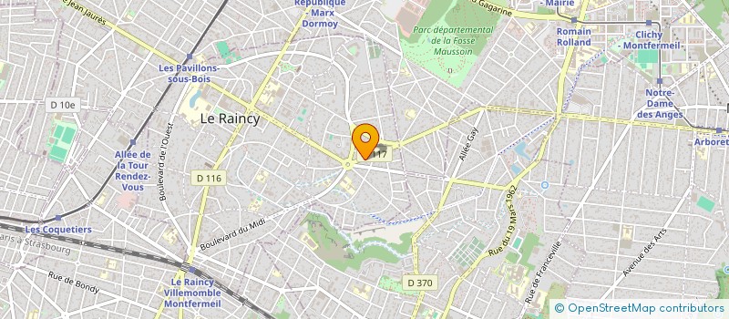 localisation de l'entreprise MONSIEUR KAMAL DAMACHE à LE RAINCY