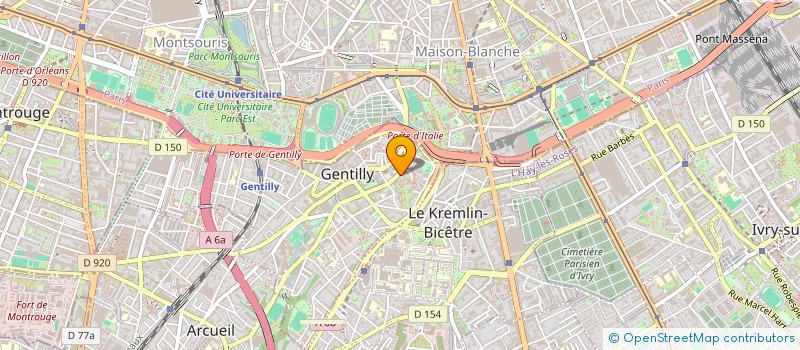 localisation de l'entreprise MONSIEUR KAMARDINE YOUSSOUF  GENTILLY