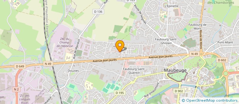 localisation de l'entreprise MONSIEUR KAMEL AHARBI  MAUBEUGE