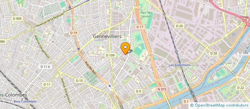 localisation de l'entreprise MONSIEUR KAMEL AINOUCHE  GENNEVILLIERS