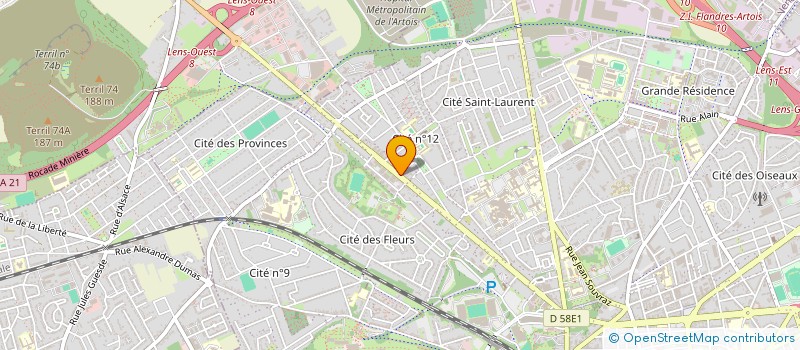 localisation de l'entreprise MONSIEUR KAMEL AMZILE  LENS