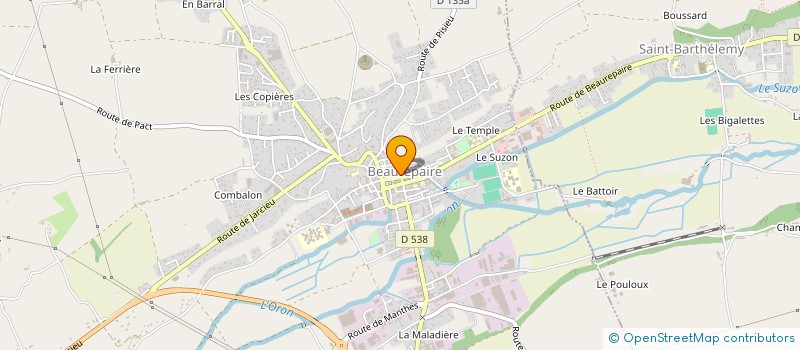 localisation de l'entreprise MONSIEUR KAMEL BOUABDELLI à BEAUREPAIRE