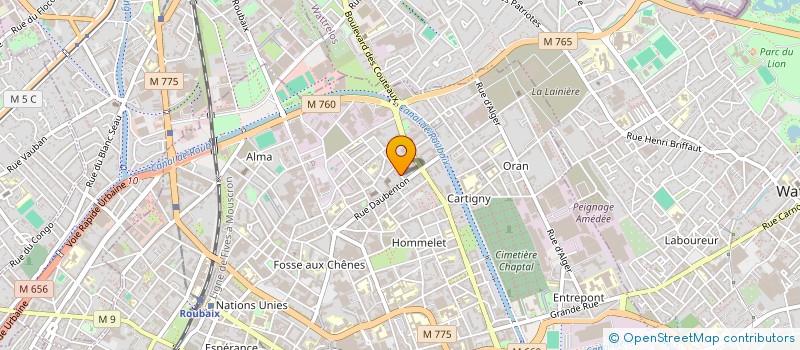 localisation de l'entreprise MONSIEUR KAMEL HAMMAD  ROUBAIX