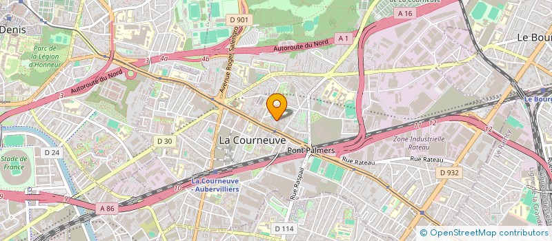 localisation de l'entreprise MONSIEUR KAMEL KAJOUT à LA COURNEUVE