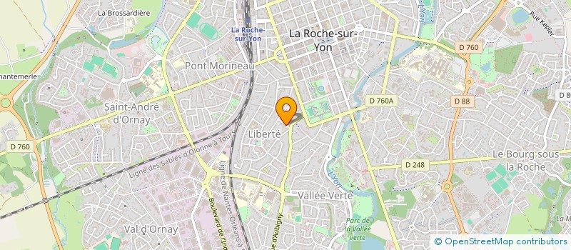 localisation de l'entreprise MONSIEUR KAMEL MHADHBI  LA ROCHE-SUR-YON