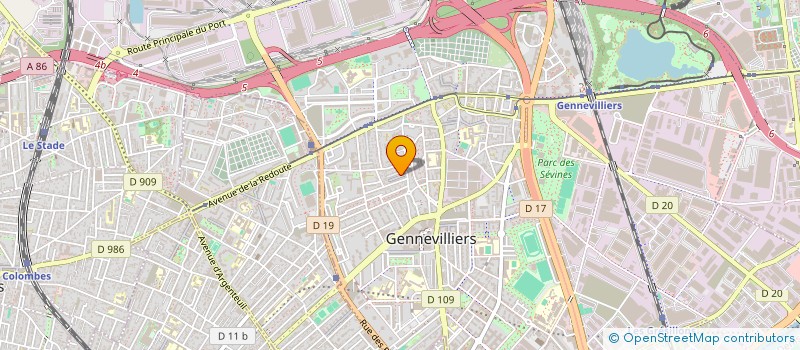 localisation de l'entreprise MONSIEUR KAMEL OUKIDJA à GENNEVILLIERS