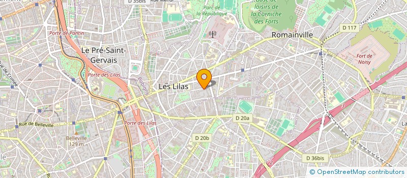 localisation de l'entreprise MONSIEUR KAMEL ROUKLI  LES LILAS